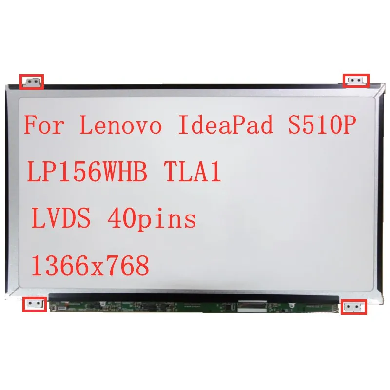 

15.6" LP156WHB TLA1 Laptop LCD Screen for Lenovo IdeaPad S510P LP156WHB (TL)(A1) matrix display panel 1366*768