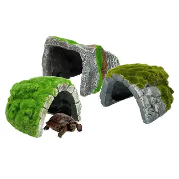 

Resin Reptiles Habitat Hiding Cave Fish Turtle Tank Basking Decoration Ornament Tortoise Terrace Lizard Scorpion Hideout House