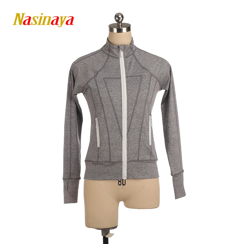 Figure Skating Jacket Zippered Tops For Girl Women Training Competition Ice Skating Gymnastic