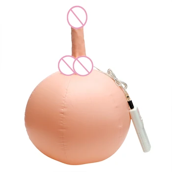 Artificial Dildo Sex Toys for Women Inflatable Ball Sitting On Vibrator Flesh Sex Shop Female Masturbation Fake Penis 1