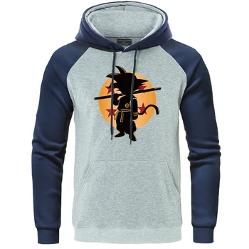 

Dragon Ball Saiyan Hoodie Men 2020 Spring Autumn Raglan Hoodies Sweatshirt Men Japanese Anime Goku Streetwear Harajuku Pullover