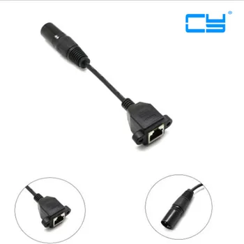 

10PCS/ 15cm XLR 3 Pin FEale To RJ45 FEMale Network Connector Adapter Converter Cable