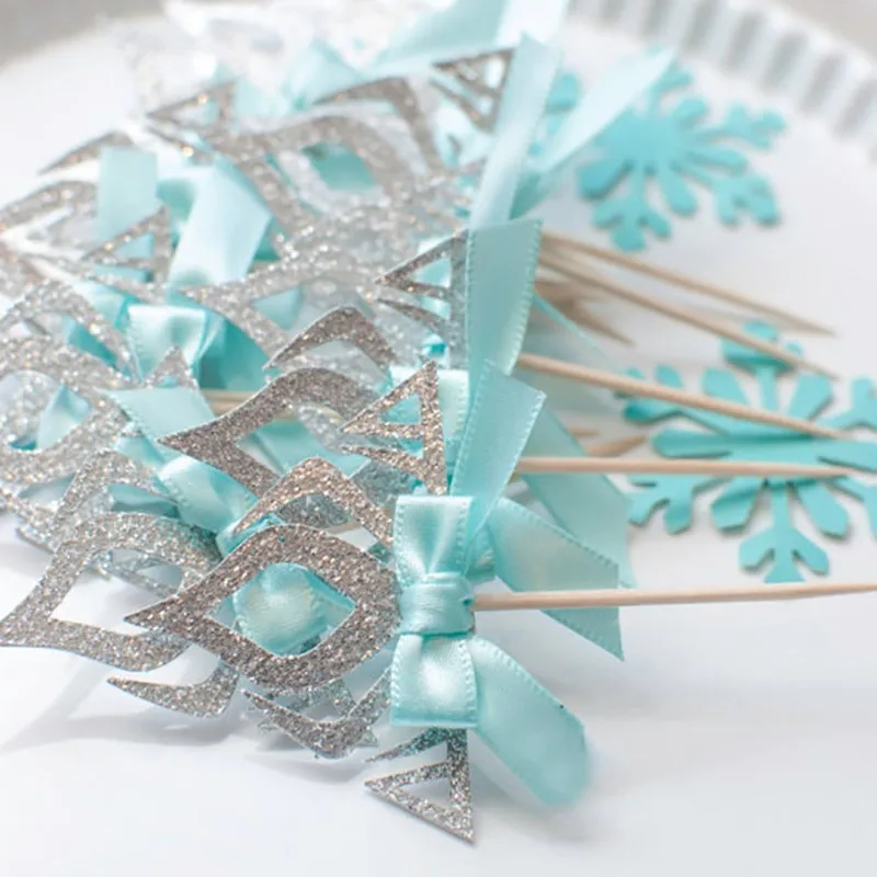 5cs/lot Elsa Princess Theme Party Cake Topper Frozen Decorations Cupcake For Girls Birthday Supplies | Дом и сад