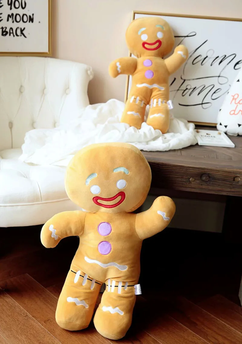 Милый Колобок плюшевая игрушка детская Успокаивающая кукла бисквиты Подушка олень игрушка для домашнего декора для детей Рождественский подарок