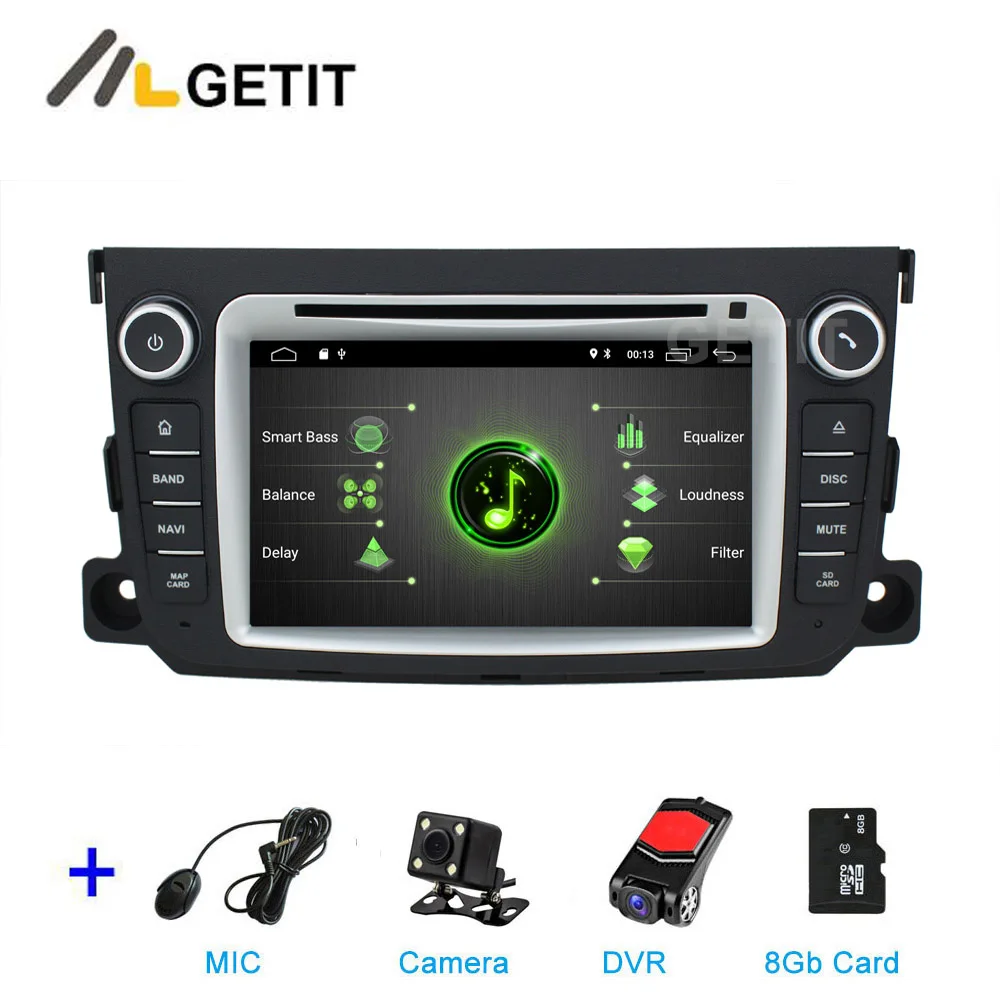 DSP 64G PX6 Android 9 Автомобильный DVD стерео плеер gps для Mercedes/Benz Smart Fortwo 2011- с радио BT WiFi - Цвет: DSP 2G CAM DVR SD