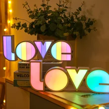 

Creative LED Love Modeling Lamp Battery USB Dual Purpose Christmas Lights Holiday Party Valentine's Day Room Decor Night Lights