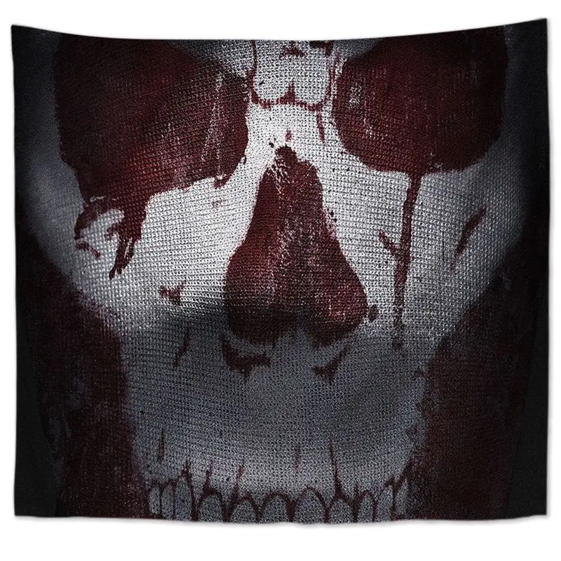 

Large Psychedelic Skull Tapestry Wall Decor Hippie Trippy Tapestries for Men