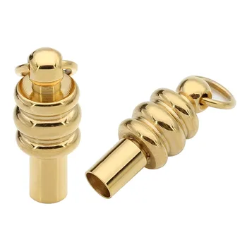 

2 / pack Stainless Steel Jewelry Making Spiral Buckle Golden Leather Rope Buckle DIY Necklace Bracelet Connection Buckle Charm