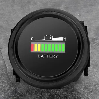 

12-72V LED Battery Indicator Meter Gauge Charge Status Monitor for Cart Car Motorcycle auto parts car voltmeter