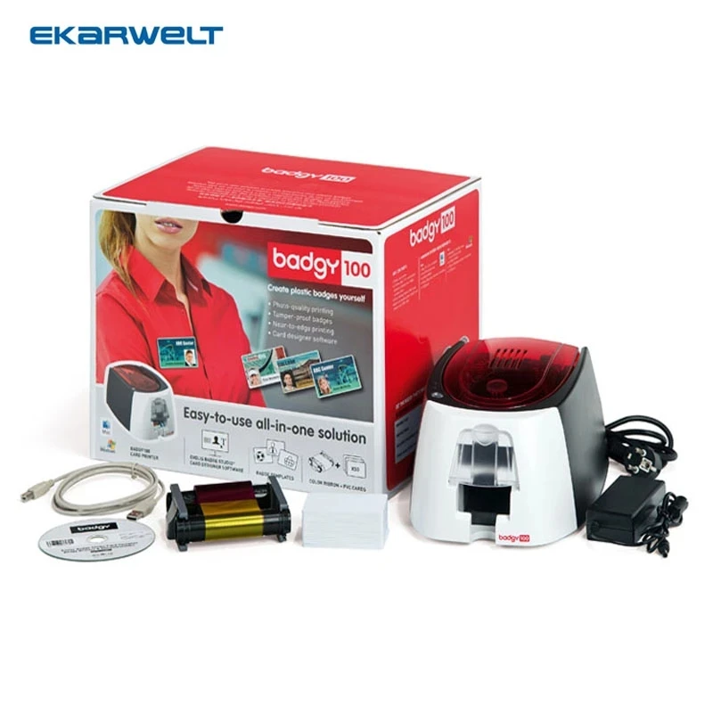 

Evolis Badgy 100 Card Printer USB 16MB Single-sided printing not edge-to-edge