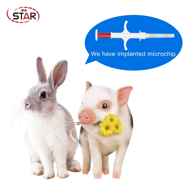 

50pcs ISO RFID Chip 2*12/1.4*8/1.25*7mm Plastic Injector Animal Id Tag Pet Microchips Syringe