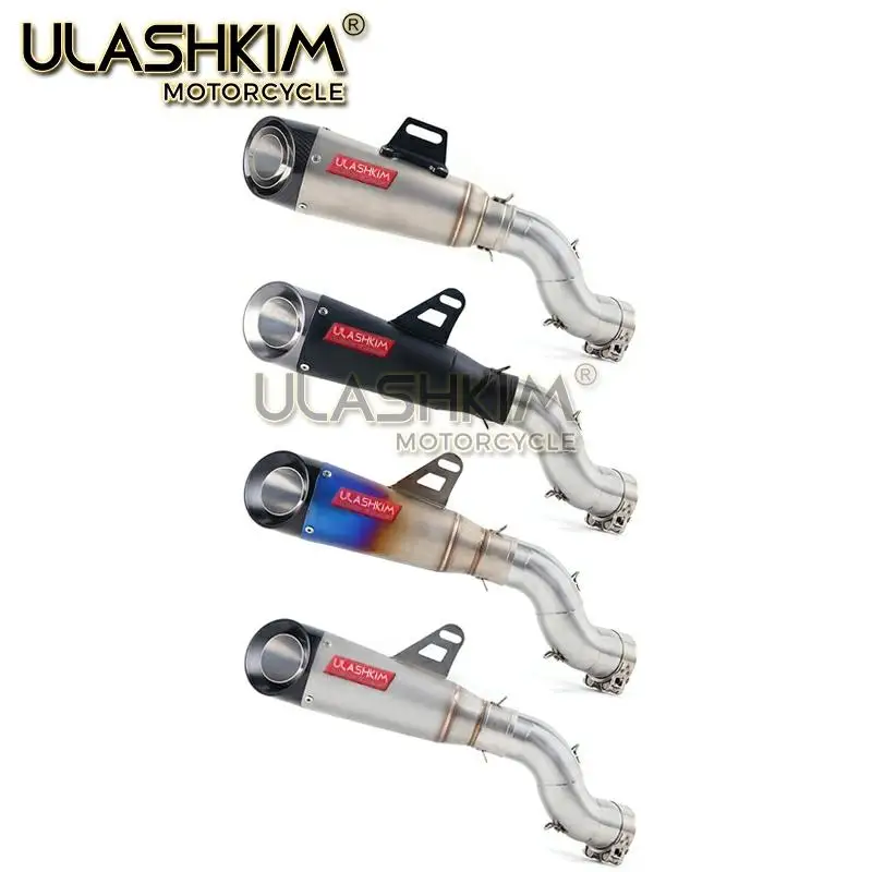 Мотоцикл выхлопная средняя труба глушитель полная система без шнуровки для Kawasaki