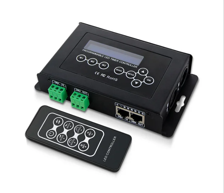 DC9V RGB контроллер DMX512 Контроллер сигнала ЖК-дисплей+ RF беспроводной пульт дистанционного DMX-DIY контроллер