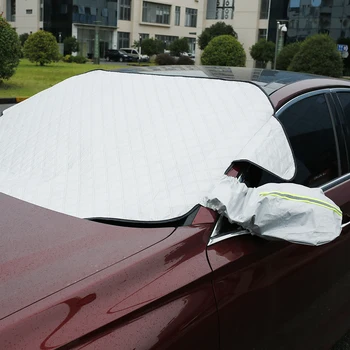 

157*126cm Car Snow Ice Protector Visor Sun Shade Front Rear Windshield Cover Block Cover Window Windshield Accessories
