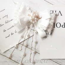 Корейский стиль, Женский галстук-бабочка, женская свадебная брошь в виде бабочки для колледжа, модный Кружевной декор, бант, платье, рубашка, воротник, аксессуары