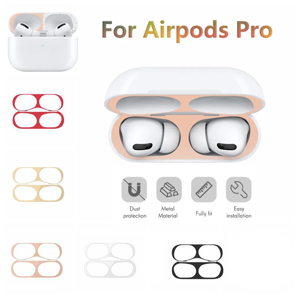 Ultra-thin Dust Guard Metal Protective Sticker for AirPods Pro Bluetooth Earphones | Электроника
