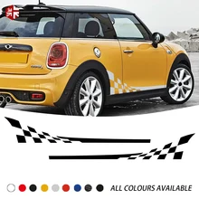 *#Best Price 2 Pcs Racing Lattice Style Door Side Stripes Sticker Graphics Vinyl Body Decal For MINI Cooper S F56 One JCW Accessories *#Best Price 2 Pcs Racing Lattice Style Door Side Stripes Sticker Graphics Vinyl Body Decal For MINI Cooper S F56 One JCW Accessories
