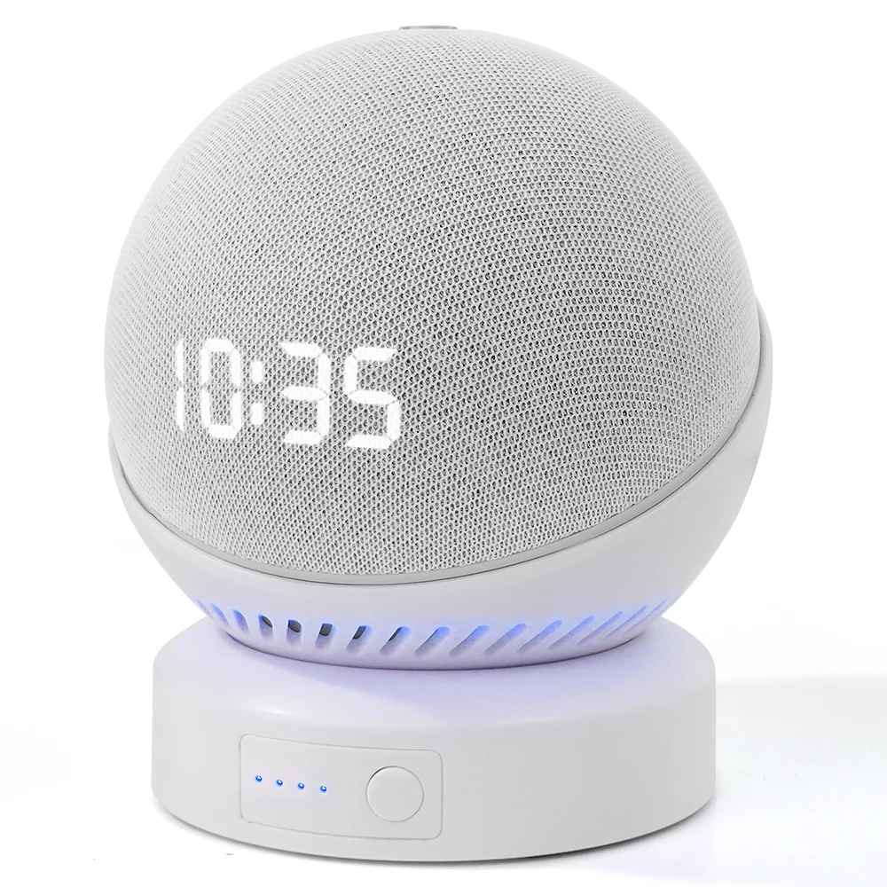 Battery Base for Echo Dot 4th Generation Alexa Speaker Portable Wireless charger Power Bank 4 Holder Mount Stand | Электроника