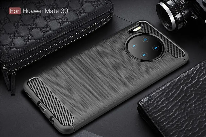 Защитный силиконовый чехол из углеродного волокна для huawei mate 30 Pro, противоударный чехол для huawei mate 30 Lite Bumber, чехол
