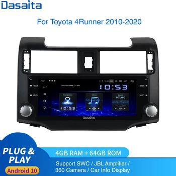 

Android 10.0 Car Radio 2 Din For Toyota 4 Runner Multimedia 2010 - 2020 4Runner Stereo 2Din DSP HD IPS 1280*720 Carplay 4Gb+64Gb