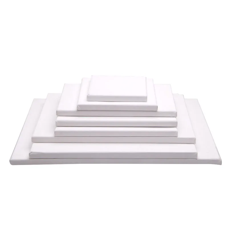 White Blank Square Artist Canvas Wooden Board Frame For Primed Oil Acrylic Paint R9JB
