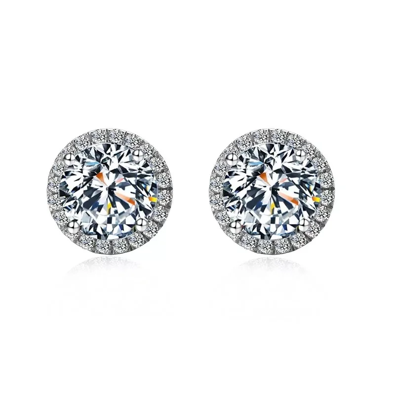 Handmade Diamond Jewelry set Real 925 Sterling Silver Bijou Party Wedding Earrings Necklace For Women Bridal Moissanite Jewelry - 2