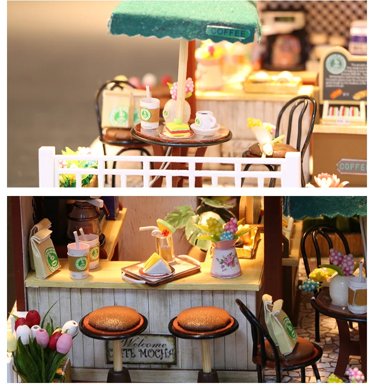 DIY Doll House Wooden Doll Houses Miniature dollhouse Furniture Kit Toys for Children Gift Time travel Doll Houses A-016