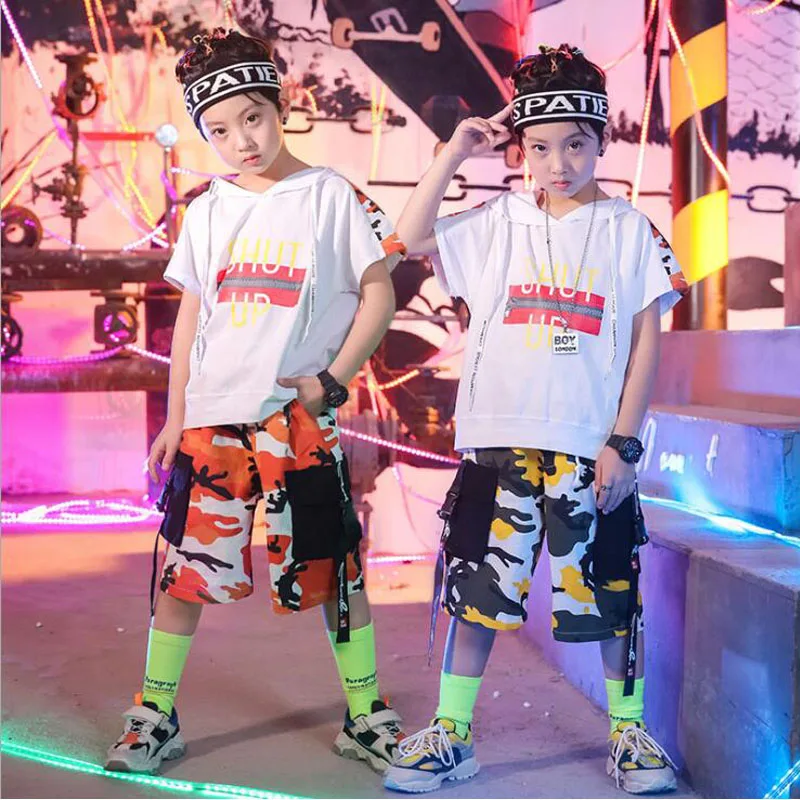 Children Hip Hop Outfits Loose Hoodie T Shirt Tops Cotton Girls Boys Jazz Dance Costumes Ballroom Dancing Clothes Street Wear |