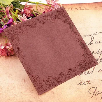 

15x15 Vines box Embossing folders Plastic bump Scrapbooking DIY Template Fondant indentation Cake Photo Album Card Make