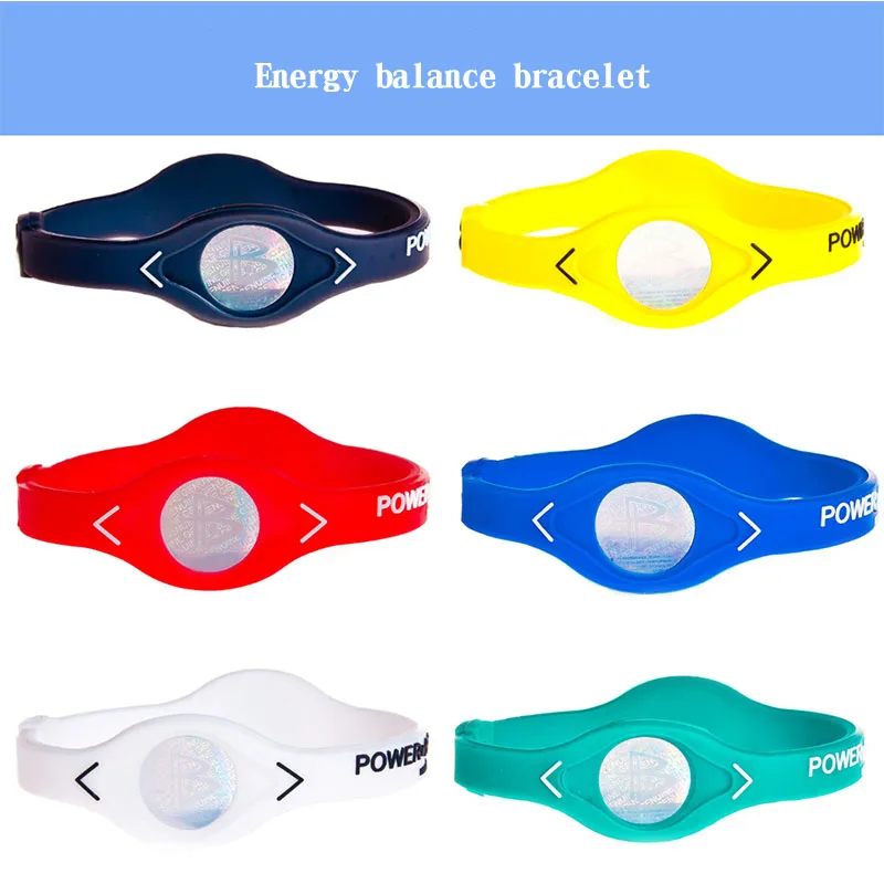 A Pack Of Five Outdoor Fitness Silicone Bracelet Sports Energy Balance PB Negative Ion Quantum Wristband Sports Bracelet