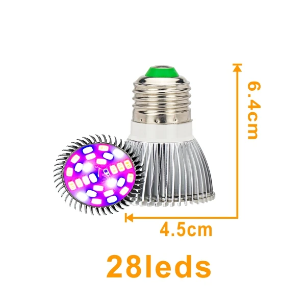 28leds Светодиодный лампы 18 28 40 78 120 светодиодный s AC85-265V полный спектр роста растений лампы для растительная теплица для выращивания домашних растений светодиодный Прожекторы для роста - Испускаемый цвет: 28leds