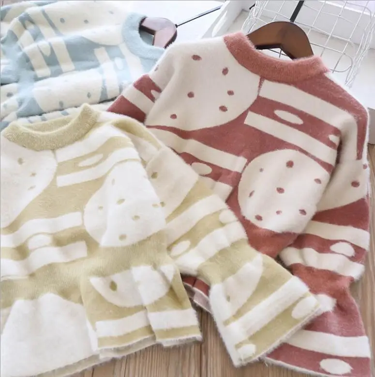 

2019 New Children Baby Fashion Sweater, Princess Knitting Dot Pullovers 5 pieces/lot, Wholesale