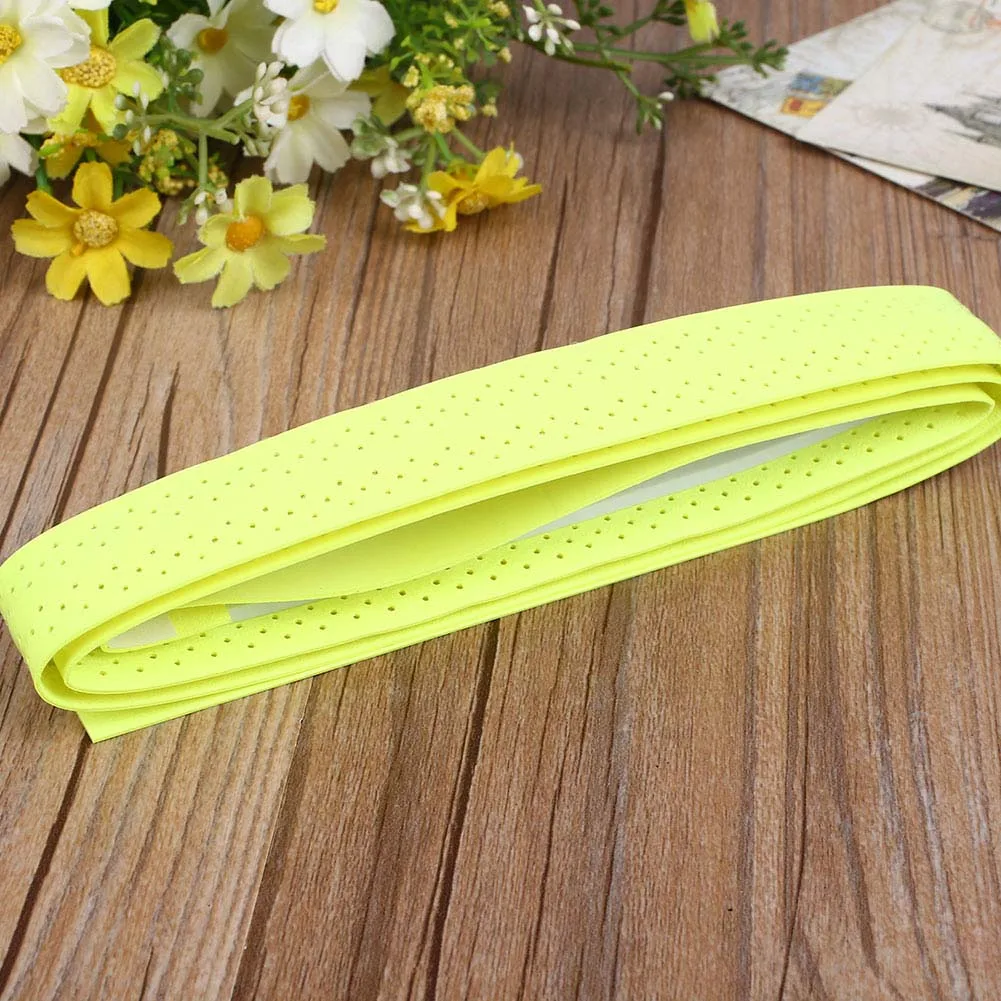 fluorescein yelow Пот-лента для бадминтона, противоскользящая ракетка, повязка на голову, теннисные захваты, Sweatband, ракетка, ручка, Bangage, над захватом, спортивные товары, летучая мышь - Цвет: fluorescein yelow