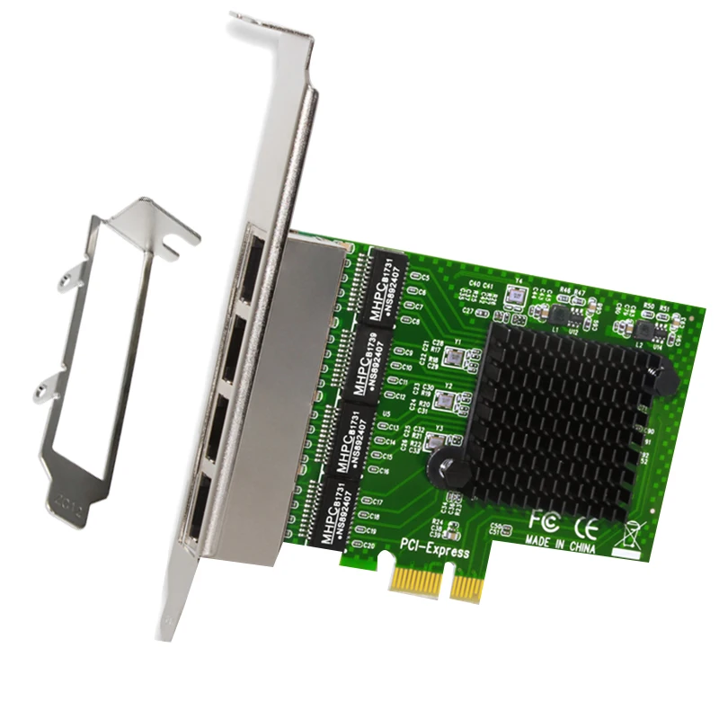 Сетевые карты Lan Карта Ethernet сетевой адаптер Ethernet Lan адаптер Сетевая карта 4 порта Rj45 Pci Express бесплатный интернет 4,9