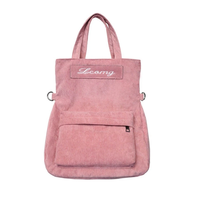 

Multi-use Corduroy Backpack Daypack Shoulder Bag for Women Girl and Student