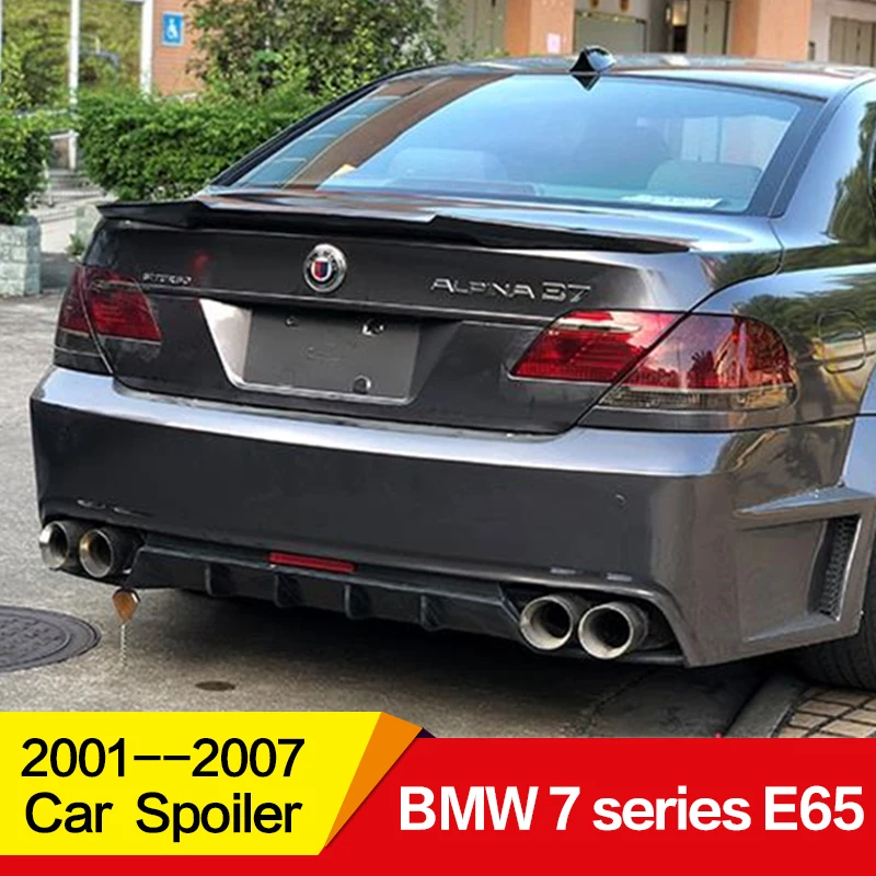 Применение для BMW серий 7 спойлер E65 2001 02 03 04 05 06 07 года глянцевое углеродное волокно заднего крыла m4 Стиль для мужчин Спортивная обувь 4-дверная фурнитура