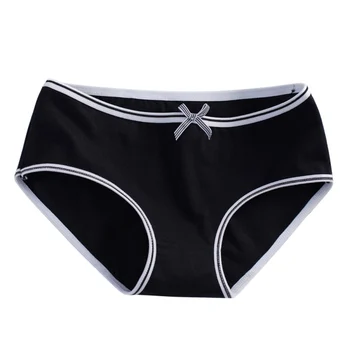 

8 Colors Sexy Women Panties Female Underwear Cotton Briefs Solid Lingeriee Japanese Girl Candy Color Seamless Bow Underwear