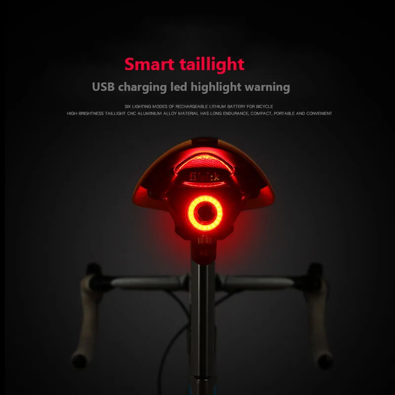 

Bicycle taillights usb charging intelligent brake induction mountain bike lights road car night riding taillight warning lights