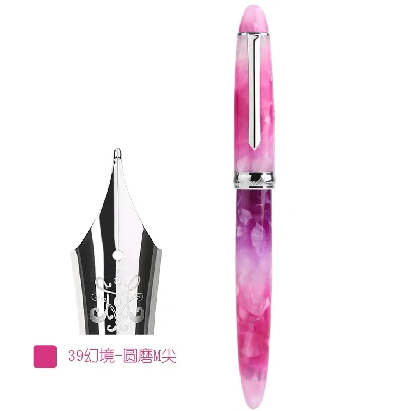 Penbbs 308 прозрачный фонтан акриловое перо калиграфия M 0,5 мм перо смолы искусство Пишущие принадлежности - Цвет: 01