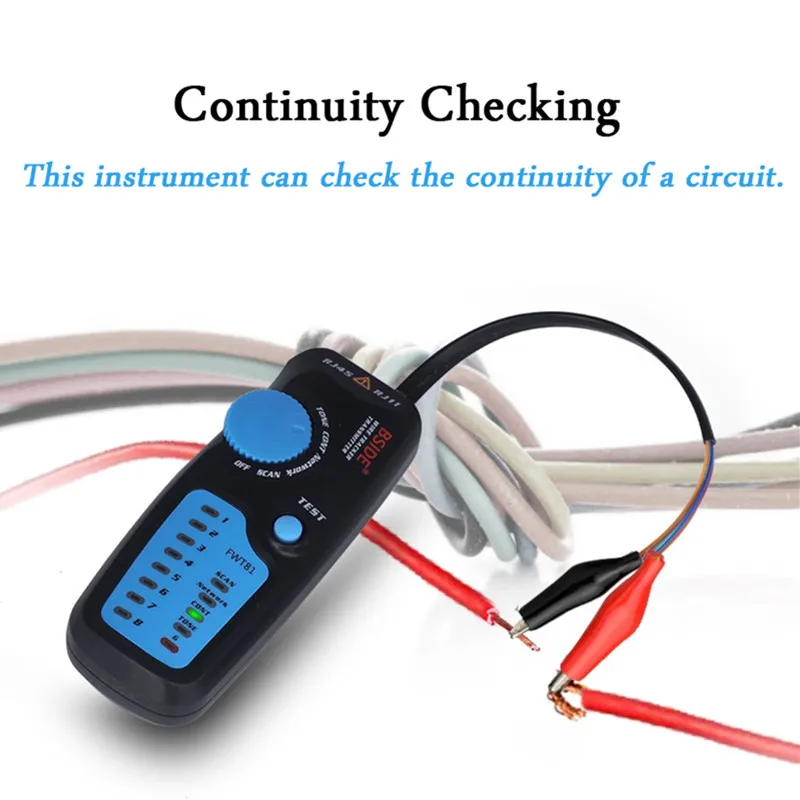 LAN Tester RJ45 Network Cable Tester Cable Tracker Analyzer Detector Line Finder Analyzer FWT81 Telephone Wire Toner Ethernet