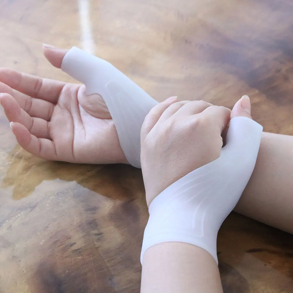 Wrist Brace 1pcs Silicone Gel Therapy Wrist Thumb Support Gloves Arthritis Pressure Corrector Carpal Tendonitis Protection