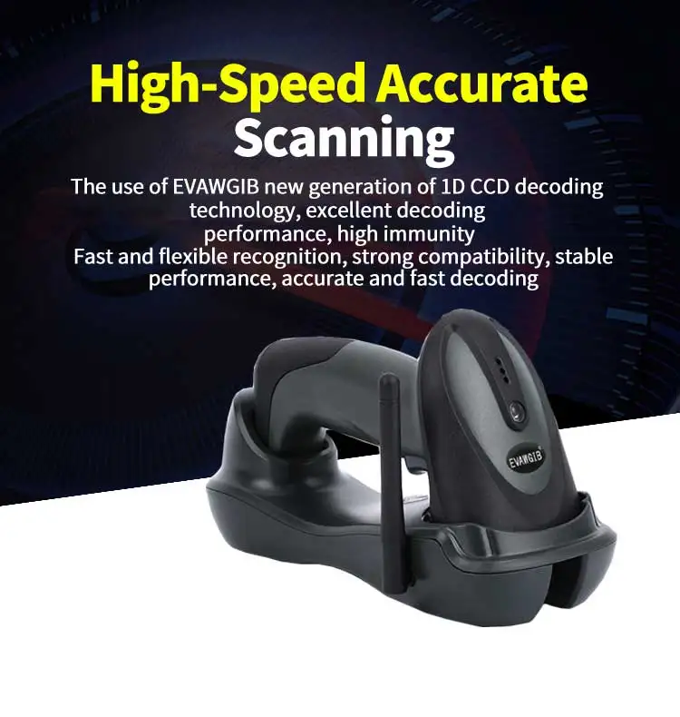 business card scanner 433MHZ 1D CCD Wireless Barcode Scanner supermarket Cashier Bar Code Scanner  Supermarket Goods Scan GunEVAWGIB samsung scanner