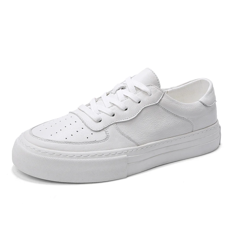 Sneakers Men Shoes Genuine Leather Top Quality Original Brand Autumn Casual Shoe Simple White Comfortable Flats | Обувь