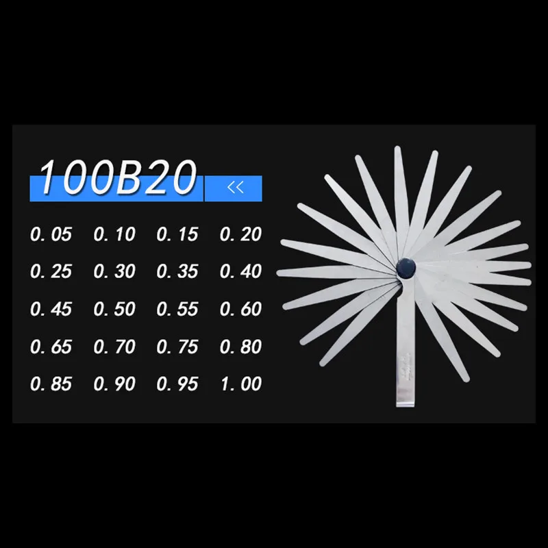 1 Набор Метрическая щупа/13/14/20 лезвия 0,02-1,00 мм для измерения инструменты