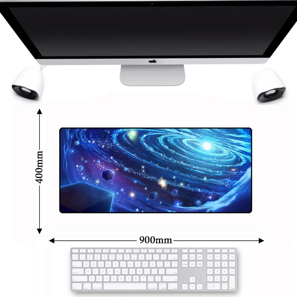 

900*400*3mm Large Lockedge XL Galaxy Keyboard Rectangle Computer Mouse Pad Game Gamer Gaming Mousepad Anti-slip Rubber Desk Mats