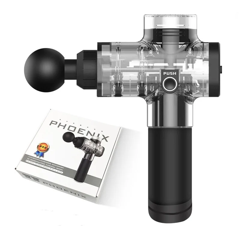 

Phoenix A2 Muscle Massage Gun Deep Tissue Therapy with 4 Massage Heads 3 Levels Speed Pain Relief Relaxation with EVA Travel Box