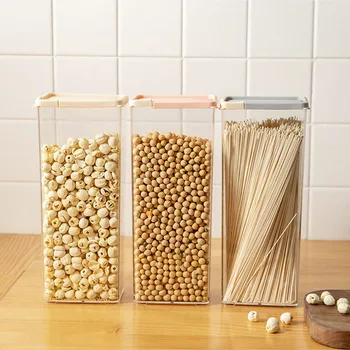 

Storage Container Moisture-Proof Flip Cover Small Mouth Grain Storage BoxKitchen Food Lock Sealed Storage Tank Dry Cargo Can