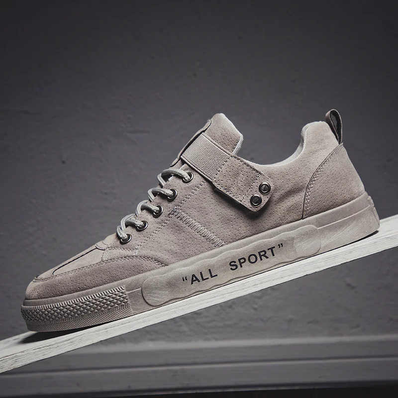 

New British Style Casual Walking Sneakers Flat Men Skateboarding Shoes Lace-Up Outdoor Lightweight Sport Shoes Zapatillas Hombre