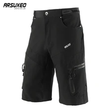 ARSUXEO мужские летние спортивные шорты для велоспорта, дышащие шорты для горного велосипеда, шорты для горного велосипеда, свободный крой 1806