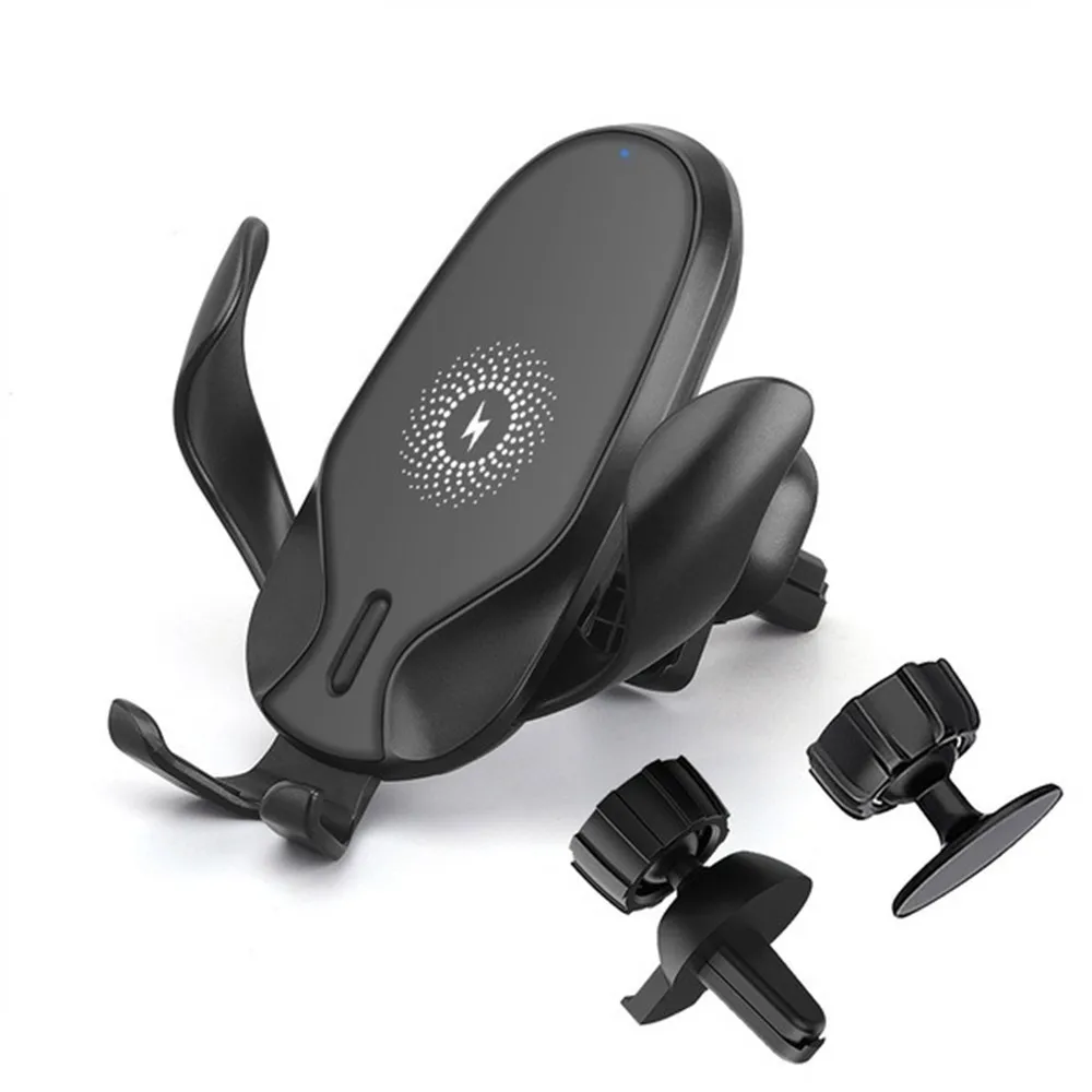 

10W Wireless Car Charger S5 Automatic Clamping Fast Charging Phone Holder Mount in Car for iPhone xr Huawei Samsung Smart Phone
